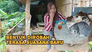 Setelah dibongkar. Setelah beraktivitas bisa memandang kebun di sekitar sambil duduk