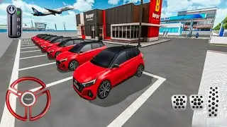 New Red Hatchback Hyundai i20 N In Car Parking For Gas Pump Station -3D Driving Gameplay #cardriving