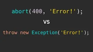 Laravel Service Error: Abort or Throw Exceptions?