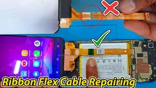 How to repair damaged ribbon flex cable in mobile phone | flex cable repairing