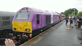 67007 Diesel Locomotive arriving at Swanwick Junction Midland Railway * Purple *
