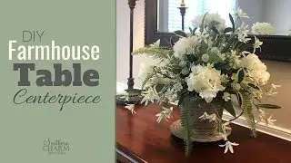 DIY Farmhouse Table Centerpiece with Hydrangeas | Wedding Centerpiece