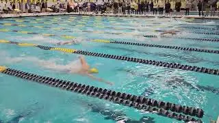 2025 26 NAVY Swimming & Diving: newcomer Xavier Sohovich 200 Free record-setting win over Army