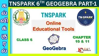 TNSPARK 6th GeoGebra | Point | Line | Parallel Line |Perpendicular Line| intersect point|@kalvikural