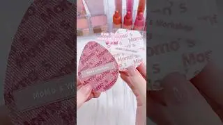 Momo&rsquo;s Workshop Pink denim makeup puff 🩷 #makeuppuff #makeupsponge #makeupcushion #cbeauty