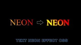 NEON TEXT Animation with CSS and Keyframes | Glowing Text Animation using CSS