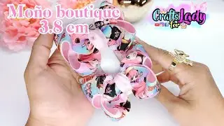 Moño boutique con listón de 3.8 cm paso a paso