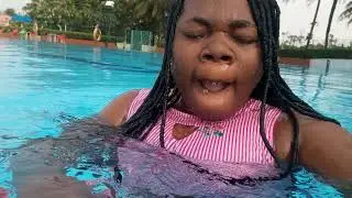 Blowing Bubbles at the Pool #swim #swimming #swimmingpool #poolside #carla #swimwear #swimsuit