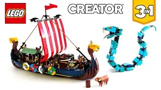 LEGO Creator 3in1 Viking Ship and the Midgard Serpent(31132) - Speed build