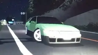 S13 от Fun Bot демонстрирует начальные навыки дрифта в Midnight Racing: Tokyo