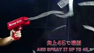 Money gun shooter with prop paper make it rain bills for party birthday wedding boy girls