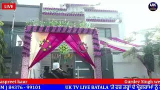 Gurdev Singh weds jaspreet kaur UK TV Live Batala Sandeep 8437699101