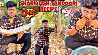 Shark Fish Full Tandoori Recipe & Eating😋🔥 | Kanda Village Cooking