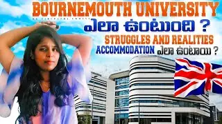 Bournemouth University Campus Tour 2025 🇬🇧 | Telugu Student Life Inside UK!