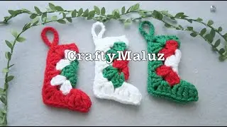 CROCHET TUTORIAL : Zapato tejido a crochet (adornos Navide&ntilde;os) zapatos a crochet Navidad 2025