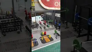 Making a miniature Gym Shark Gym!! #miniature #gymtok #ﬁtness #reps #gym #weightlifting