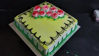 how to make pineapple  flavour cake square cake Making By Pandit Cake Point