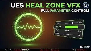 Unreal Engine 5 - Heal Zone Material with Full Parameter Control Tutorial for Beginners
