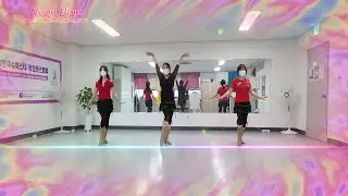 Neon Blue Line Dance /Line Dance/라인댄스/미애라인댄스/빛가람아가페/팝송라인댄스/나주/혁신도시/Agape