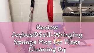Review Joybos&reg;Self-Wringing Sponge Mop for Floor Cleaning Squeeze with 2 PVA Sponge Heads 38 cm or