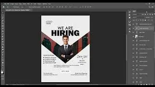 We Are Hiring Poster Design in Photoshop | Job Hiring Poster Tutorial