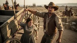 She Was Trapped Under the Overturned Wagon, A Cowboy Lifted It Off Her with His Bare Hands