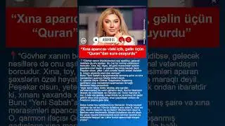 &ldquo;Xına aparıcısı viski i&ccedil;ib, gəlin &uuml;&ccedil;&uuml;n &ldquo;Quran&rdquo;dan surə oxuyurdu&rdquo; - Nazilə Səfərlidən İTTİHAMLAR
