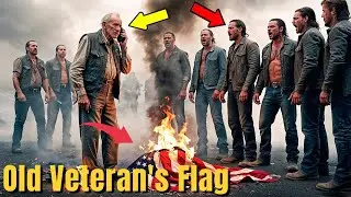 Outlaws Burn An Old Veteran's Flag, Until He Makes Shocking Phone Call