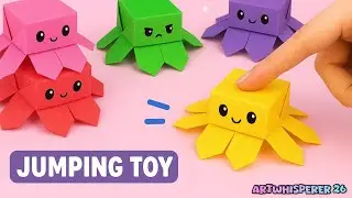 Origami Jumping Paper Octopus | How to make a fidget toy 
