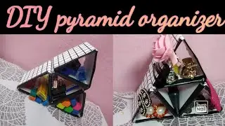 DIY pyramid organizer | Triangle desk organizer | Triangle accessories organizer