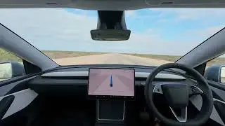 Full Self Driving Nullarbor to Border Village (twice the speed of sound unedited)
