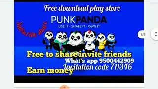 Punk panda app complete detail in tamil _free to join Earn token withdraw part time business ...