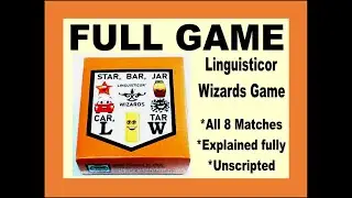 Full Game of LINGUISTICOR WIZARDS GAME: STAR BAR JAR CAR TAR, a game on Game Crafter, MADE IN USA