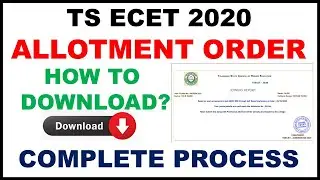 TS ECET 2020 Allotments |How to download? full process| EDUTalks