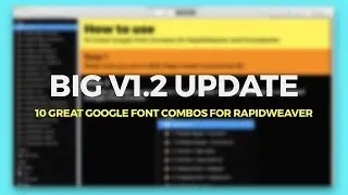 Out now - Big 1.2 update for 10 Great Google Font Combos