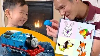 Play Doh Game with Animals & Numbers, Thomas Close Call Cliff Set , Raced Percy & Luke, Surprise Toy
