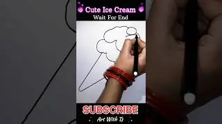 Simple & Cute Ice Cream Art 🍦🎨 #Shorts
