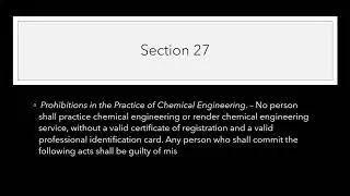 Orientation to Chemical Engineering ( MVL) - Chemical Engineering Law - Article 4 Part 1