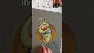 Avocado Stillleben &ndash; &Ouml;lkreide Schritte