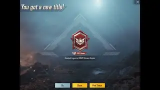PUBG MOBILE ULTIMATE ROYALE LEGEND DONE