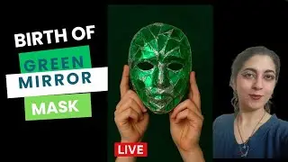 Making Broken Green Mirror mask with Let me bee live! Let's bring Magic into our Life