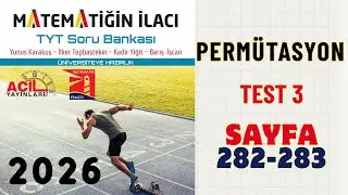 133 Matematiğin İlacı | Tyt Soru Bankası | PERMÜTASYON Test 3 Sayfa: 282-283 2026
