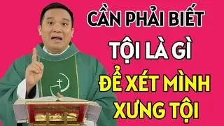 CẦN PHẢI BIẾT TỘI LÀ GÌ , ĐỂ XÉT MÌNH KHI XƯNG TỘI . BÀI GIẢNG HAY NHẤT CỦA CHA SANG