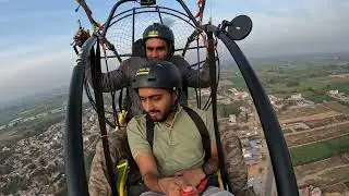 Rotax 582 Engine with Airfer Trike in action while paragliding adventure over Yamuna in Vrindavan