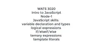 WATS 3020 node 1