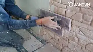 Beton amprentat pe zid;  Matrita Beton Schimba Aspectul www.formsofconcrete.com