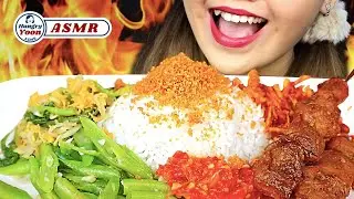 ASMR NASI WARTEG | SATE, KERING KENTANG, TUMIS BUNCIS, URAP | MUKBANG NASI RAMES YANG RAME DI LIDAH