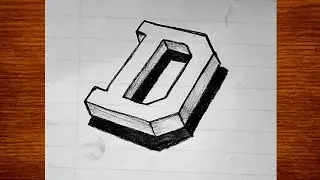 How To Draw D Letter 3D Drawing #drawing 3D