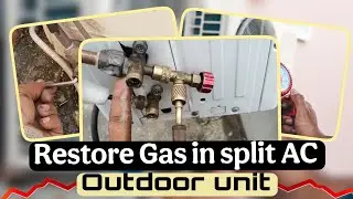 Restore Gas in Split AC 🛠️ Gas back kaise karen 🛠️⚙️