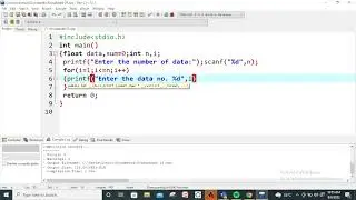 C 25 C Programming Calculation of Average Mean and the importance of the For loop